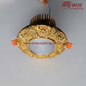 Đèn Anfaco LED downlight âm trần vỏ đồng AFC đồng 005/12W 15W đổi màu