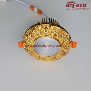 Đèn Anfaco LED downlight âm trần vỏ đồng AFC đồng 005/12W 15W đổi màu