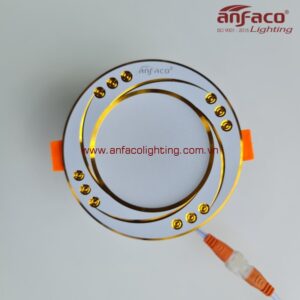 Đèn AFC 427/7W 9W 12W LED Anfaco downlight âm trần viền vàng ánh sáng tỏa