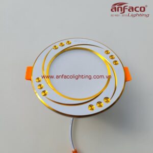 Đèn AFC 427/7W 9W 12W LED Anfaco downlight âm trần viền vàng ánh sáng tỏa