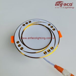 Đèn AFC 427/7W 9W 12W LED Anfaco downlight âm trần viền vàng ánh sáng tỏa