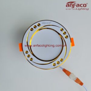 Đèn AFC 427/7W 9W 12W LED Anfaco downlight âm trần viền vàng ánh sáng tỏa