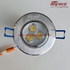 Đèn AFC 510-3W Anfaco LED downlight âm trần nhôm xước nhiều mắt xoay góc