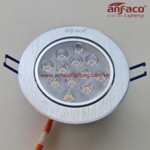 Đèn LED Anfaco downlight âm trần nhô m xước AFC 512 12W xoay góc Anfaco