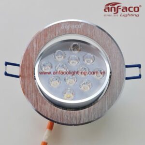 Đèn LED Anfaco downlight âm trần nhô m xước AFC 512 12W xoay góc Anfaco