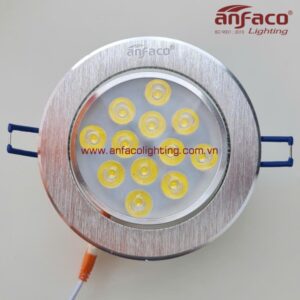 Đèn LED Anfaco downlight âm trần nhô m xước AFC 512 12W xoay góc Anfaco