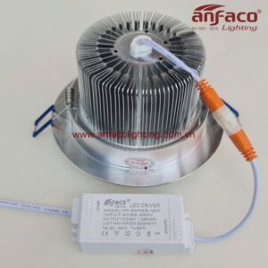 Đèn LED Anfaco downlight âm trần nhô m xước AFC 512 12W xoay góc Anfaco