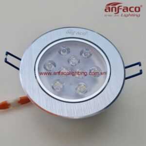 Đèn LED Anfaco downlight âm trần nhôm xước AFC 512 9W xoay góc Anfaco