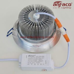 Đèn LED Anfaco downlight âm trần nhôm xước AFC 512 9W xoay góc Anfaco
