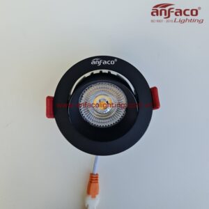 Đèn AFC 606D 5W LED Anfaco xoay góc vỏ đen gắn âm trần 5W