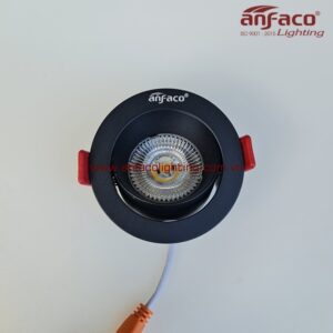 Đèn AFC 606D 5W LED Anfaco xoay góc vỏ đen gắn âm trần 5W