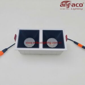 Đèn LED Anfaco downlight âm trần 2 bóng AFC 748/1/7W 9W