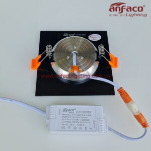 Đèn AFC 754D/1 9W Anfaco LED downlight âm trần vuông đen