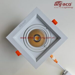 Đèn AFC 758/1 12W LED Anfaco downlight âm trần xoay góc 360 độ điều chỉnh hướng chiếu sáng