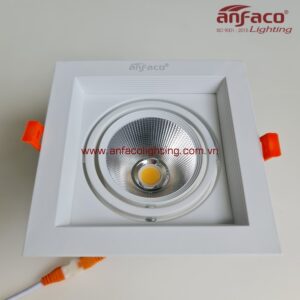 Đèn AFC 758/1 12W LED Anfaco downlight âm trần xoay góc 360 độ điều chỉnh hướng chiếu sáng