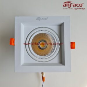 Đèn AFC 758/1 12W LED Anfaco downlight âm trần xoay góc 360 độ điều chỉnh hướng chiếu sáng