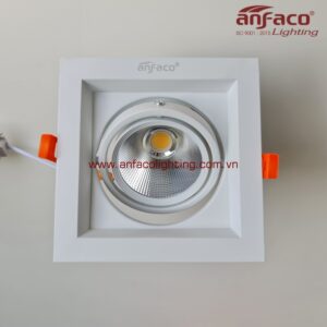 Đèn AFC 758/1 12W LED Anfaco downlight âm trần xoay góc 360 độ điều chỉnh hướng chiếu sáng