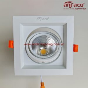 Đèn AFC 758/1 12W LED Anfaco downlight âm trần xoay góc 360 độ điều chỉnh hướng chiếu sáng