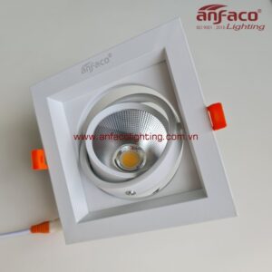 Đèn AFC 758/1 12W LED Anfaco downlight âm trần xoay góc 360 độ điều chỉnh hướng chiếu sáng