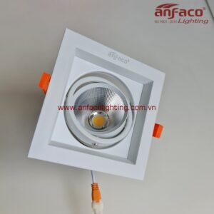 Đèn AFC 758/1 12W LED Anfaco downlight âm trần xoay góc 360 độ điều chỉnh hướng chiếu sáng