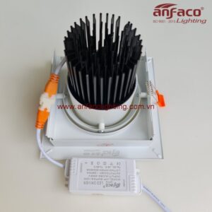 Đèn AFC 758/1 12W LED Anfaco downlight âm trần xoay góc 360 độ điều chỉnh hướng chiếu sáng