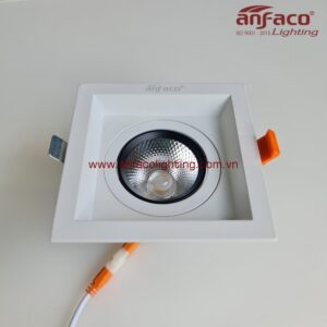 Đèn AFC 762/1 7W 15W LED Anfaco downlight âm trần xoay góc 360 độ điều chỉnh hướng chiếu sáng