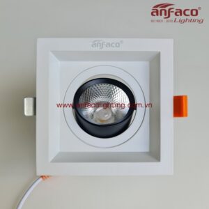 Đèn AFC 762/1 7W 15W LED Anfaco downlight âm trần xoay góc 360 độ điều chỉnh hướng chiếu sáng