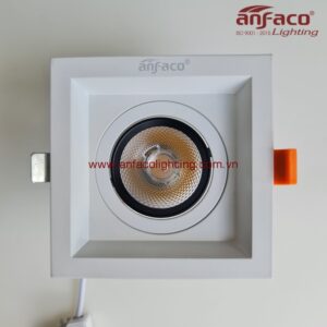 Đèn AFC 762/1 7W 15W LED Anfaco downlight âm trần xoay góc 360 độ điều chỉnh hướng chiếu sáng