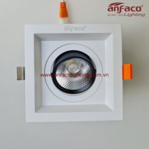 Đèn AFC 762/1 7W 15W LED Anfaco downlight âm trần xoay góc 360 độ điều chỉnh hướng chiếu sáng