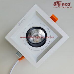 Đèn AFC 762/1 7W 15W LED Anfaco downlight âm trần xoay góc 360 độ điều chỉnh hướng chiếu sáng