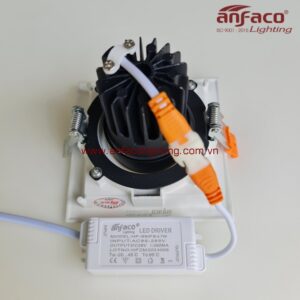 Đèn AFC 762/1 7W 15W LED Anfaco downlight âm trần xoay góc 360 độ điều chỉnh hướng chiếu sáng