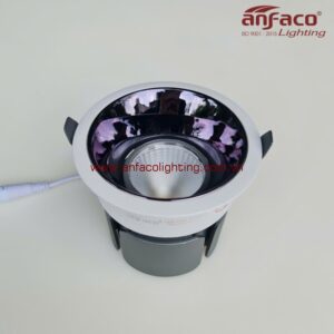 Đèn AFC 765 15W LED Anfaco downlight âm trần xoay góc AFC 756/7W chóa đen