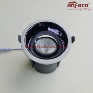 Đèn AFC 765 15W LED Anfaco downlight âm trần xoay góc AFC 756/7W chóa đen