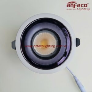 Đèn AFC 765 15W LED Anfaco downlight âm trần xoay góc AFC 756/7W chóa đen