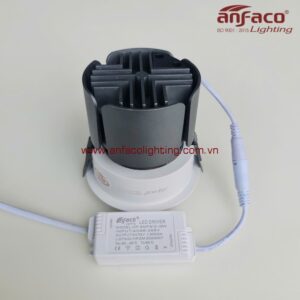 Đèn AFC 765 15W LED Anfaco downlight âm trần xoay góc AFC 756/7W chóa đen