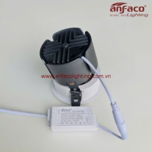 Đèn AFC 765 15W LED Anfaco downlight âm trần xoay góc AFC 756/7W chóa đen