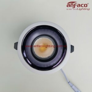 Đèn AFC 765 15W LED Anfaco downlight âm trần xoay góc AFC 756/7W chóa đen