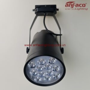 Đèn AFC 888D 12W LED Anfaco spotlight nhiều mắt gắn ray vỏ đen xoay góc