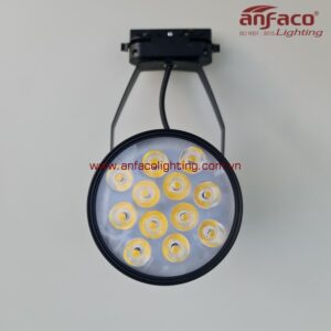 Đèn AFC 888D 12W LED Anfaco spotlight nhiều mắt gắn ray vỏ đen xoay góc