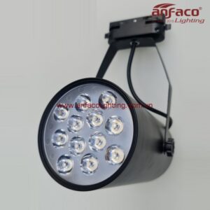 Đèn AFC 888D 12W LED Anfaco spotlight nhiều mắt gắn ray vỏ đen xoay góc