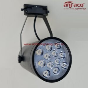 Đèn AFC 888D 12W LED Anfaco spotlight nhiều mắt gắn ray vỏ đen xoay góc