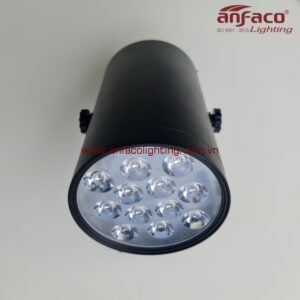 Đèn AFC 888D 12W LED Anfaco spotlight nhiều mắt gắn ray vỏ đen xoay góc