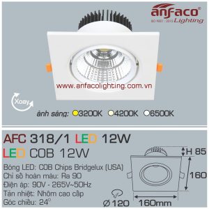 Đèn LED âm trần Anfaco AFC 318/1-12W