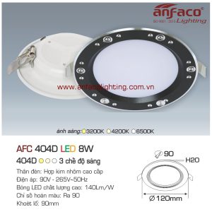 Đèn LED âm trần Anfaco AFC 404D-8W