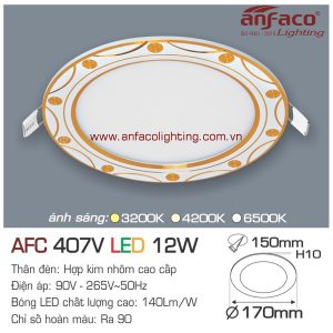 Đèn LED panel Anfaco AFC 407V-12W