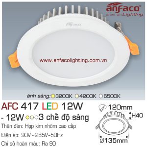 Đèn LED âm trần Anfaco AFC 417-12W