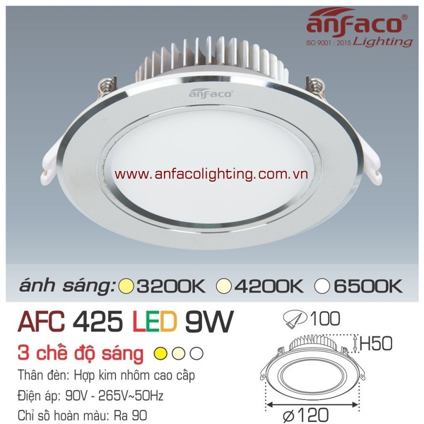 Đèn LED âm trần Anfaco AFC 425-9W
