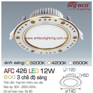 Đèn LED âm trần Anfaco AFC 426-12W