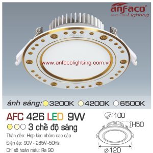 Đèn LED âm trần Anfaco AFC 426-9W