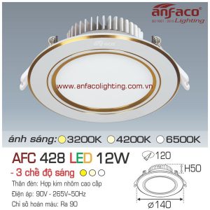 Đèn LED âm trần Anfaco AFC 428-12W